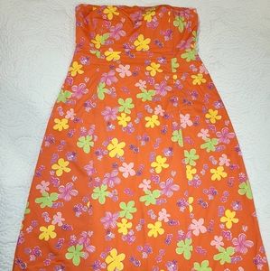 Lilly Pulitzer Strapless Tie-Back A-Line Dress